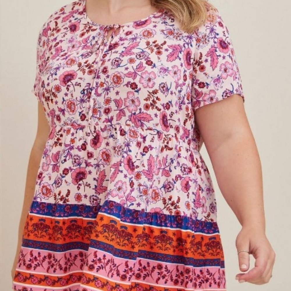 NWT Torrid Babydoll Tie Front Top